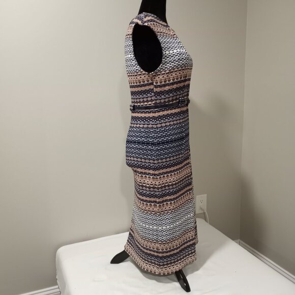 ILE NEW YORK MULTI-COLOUR PRINT SHEATH DRESS WITH BELT WOMEN SIZE 10 - Picture 12 of 12